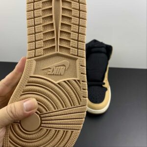Alternative view of Nike Air Jordan 1 Retro High OG “Vachetta Tan / Black / Sail”